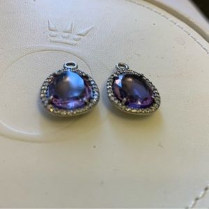 Pandora Glamorous legacy earring compose with  Amythyst and cz